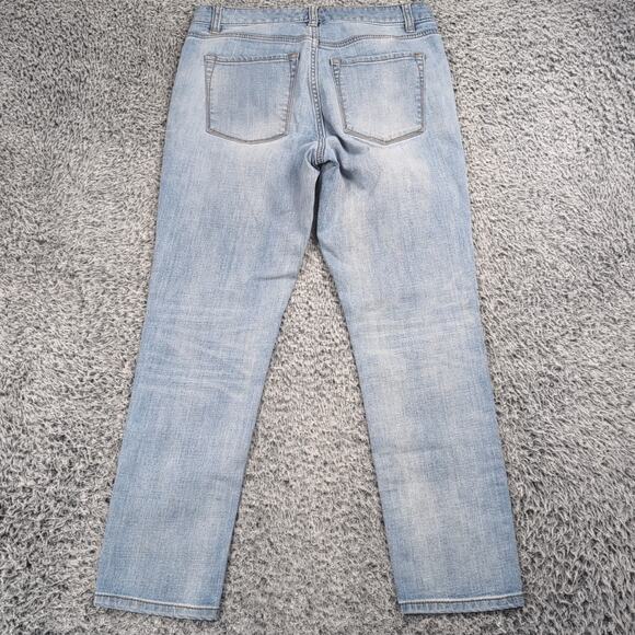 LL Bean Jeans Women 4 Blue Signature Straight Leg Mom Normcore Casual Denim - Picture 2 of 10